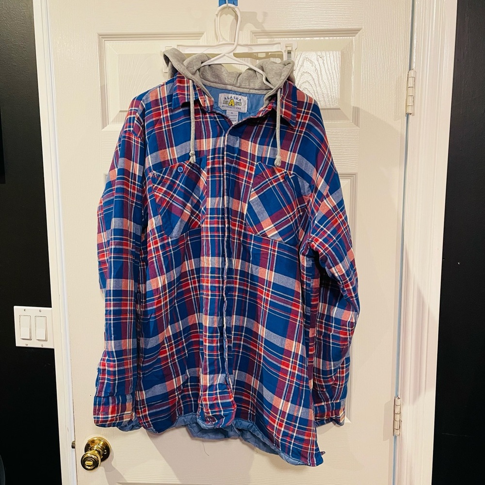 Alaska ‘1959’ Wilderness Blue and Red Plaid Hooded Insulated Shirt